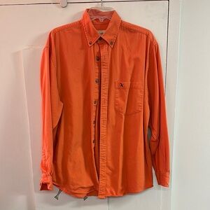Eddie Bauer Orange Casual Button Down Shirt